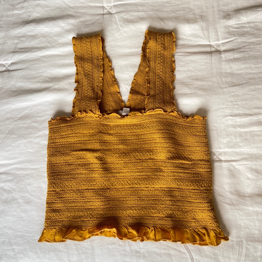 Urban Outfitters Ecote Ribbed Yellow Tanktop Size Small